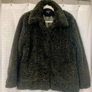 Catherine Malandrino Faux Fur Dark Green Jacket